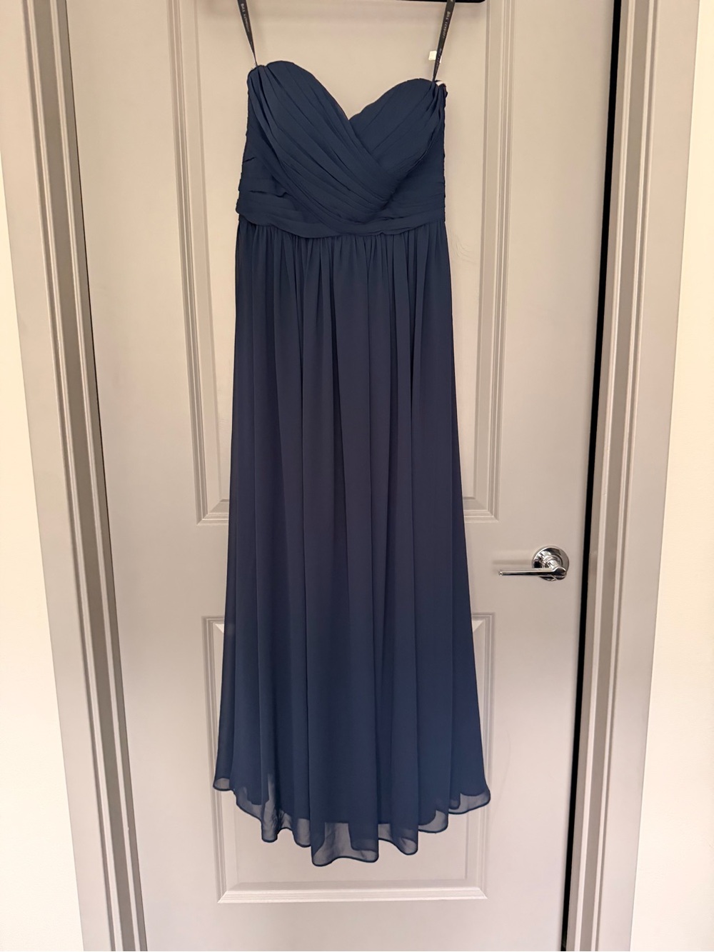 Bill Levkoff Strapless Navy Gown